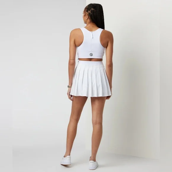 Vuori Womens Set Dress XL White Tennis Prep Pickleball Shorts Cutout Stretch Mod - Picture 4 of 15